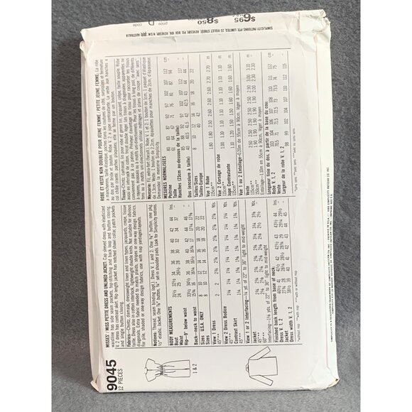 Simplicity 9045 Pattern Dress Size 14 Jacket & Dress 80s Fashionista - Picture 2 of 2